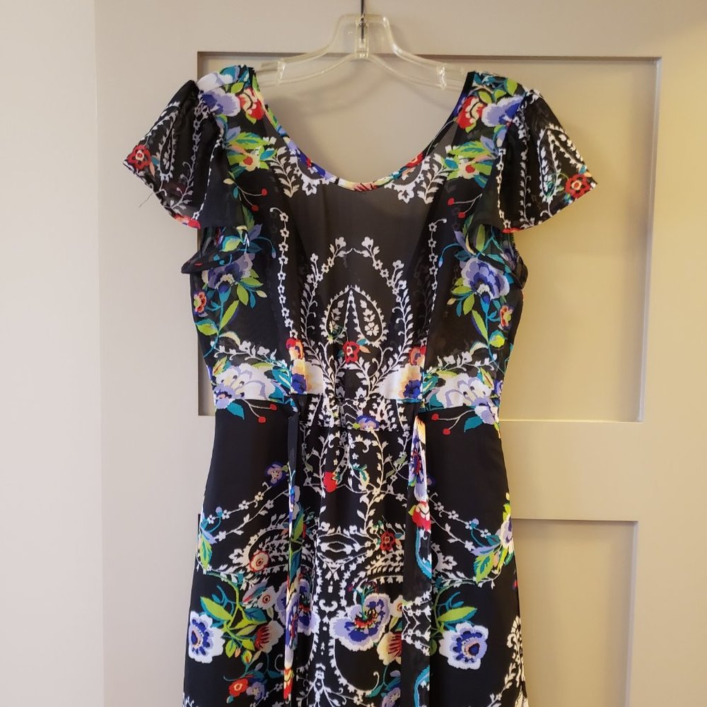 Kling Sheer open back multicolored dress is SZ - M